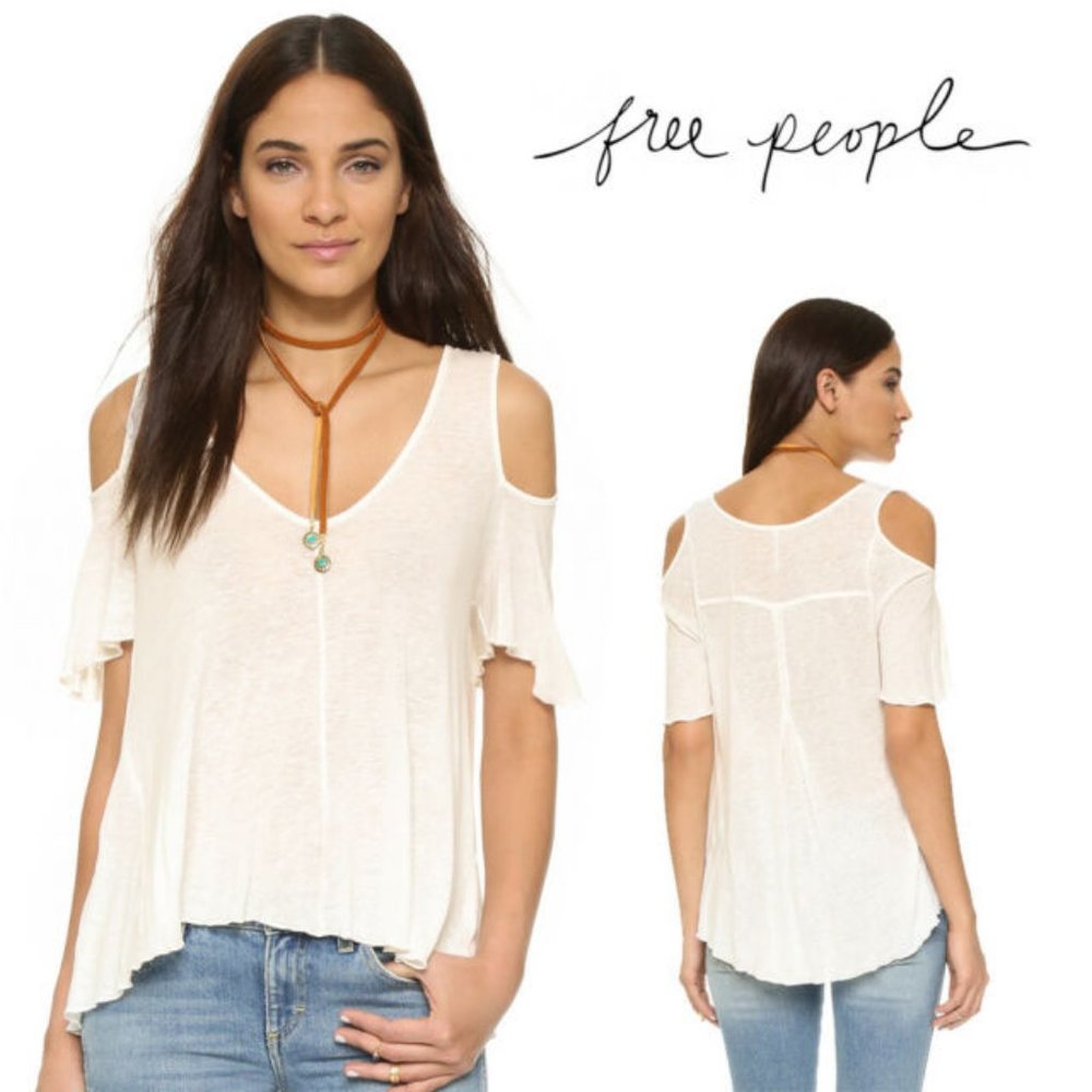 FREE PEOPLE Bittersweet Cold Shoulder Tee